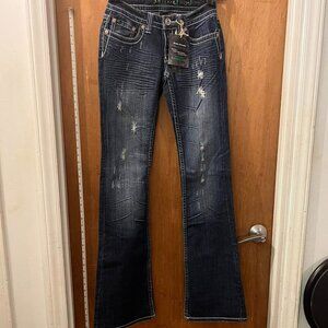 Waist 25 - R.E.U.S.E - NWT - Dark Blue Jeans - W25"xL35"